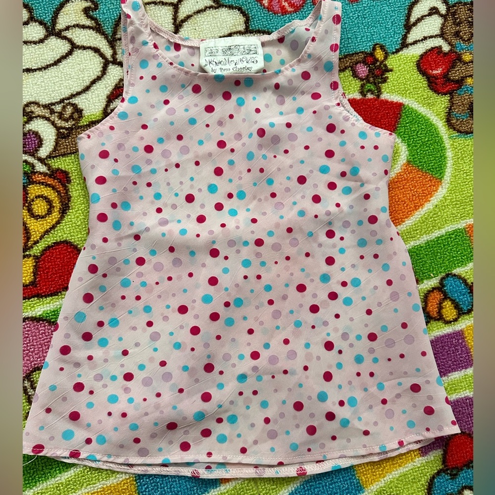 🦞 3/ $10 🦞 Girls 🧒 polka dot tank.
